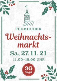 Plakat für den Weihnachtsmarkt in Flemhude 2021