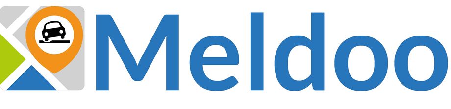 Logo der App "Meldoo" und dessen Schriftzug.