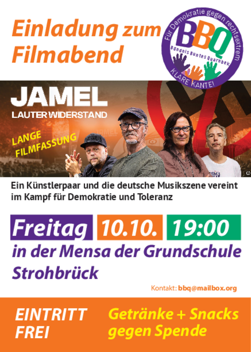 Das Plakat zum Filmabend "Jamel"